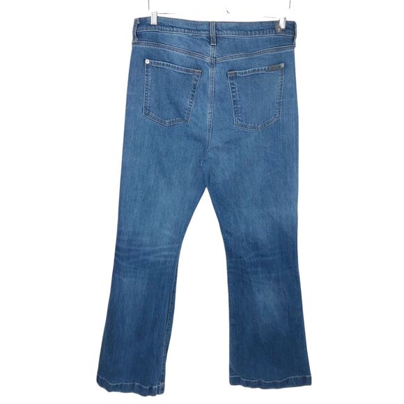 7 For All Mankind Ultra High Rise Dojo Jeans Flare Beauty Blue 32 7U482478 $228 - Picture 4 of 12